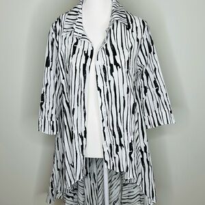 Patrizia Luca Monochrome Striped Jacket